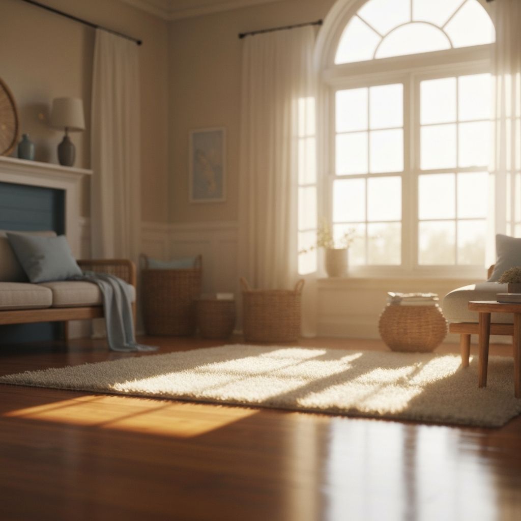 Morgonljus genom fönster